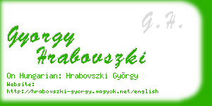 gyorgy hrabovszki business card